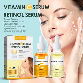Jaysuing Morning C Night A Set Anti-Aging Firming Hydration Brightening Dull Yellow Skin (option: 1pcs)