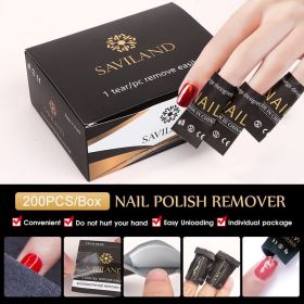 Nail Polish Remover Wraps (option: Black-200pcs)
