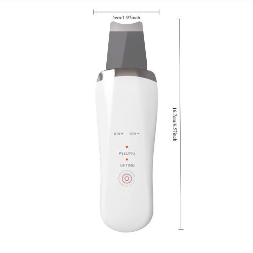 Electric Ultrasonic Skin Scrubber Face Spatula Home Ultrasonic Skin Scrubber Facial Cleaner Handheld Mini Derma Galvanica Tightening Face Scrubbe