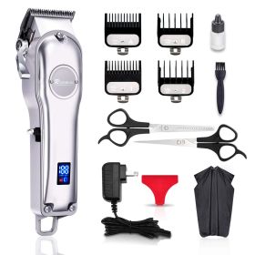 Men Hair Trimmer 3 in 1 IPX7 Waterproof Beard Trimmer Grooming Kit Cordless Hair Clipper for Women & Children LED Display USB Rechargeable Amazon (option: default)