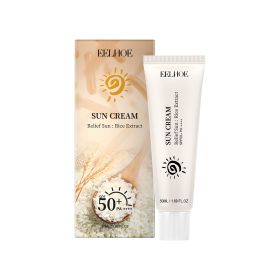 EELHOE Rice Protective Cream For Hydrating And Refreshing Without Greasiness, Provides Natural UV Protection And Sunburn Prevention, And Enhances (option: 1pcs)