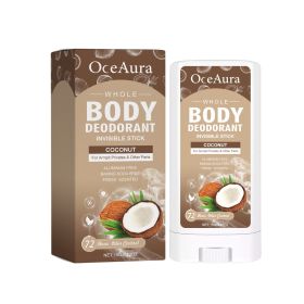 OceAura Coconut Body Deodorant Stick Cleansing Armpit Sweat & Odor Gentle & Soothing Deodorant Stick (option: 1pcs)
